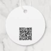 Eenvoudige logo-tekst en QR-code prijskaartjes voo Bedankjes Labels (Achterkant)