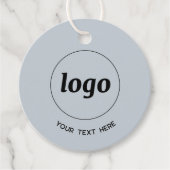 Eenvoudige Logo Tekst en QR Code Zakelijke Prijs L Bedankjes Labels (Voorkant)