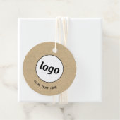 Eenvoudige Logo Tekst en QR Code Zakelijke Prijs L Bedankjes Labels (In situ)