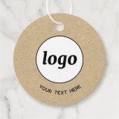 Eenvoudige Logo Tekst en QR Code Zakelijke Prijs L Bedankjes Labels (Voorkant)