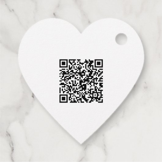 Eenvoudige Logo Tekst en QR Code Zakelijke Prijs L Bedankjes Labels (Achterkant)