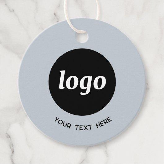 Eenvoudige Logo Tekst en QR Code Zakelijke Prijs L Bedankjes Labels (Voorkant)