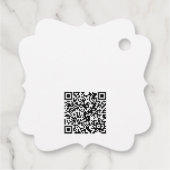 Eenvoudige Logo Tekst en QR Code Zakelijke Prijs L Bedankjes Labels (Achterkant)