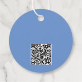 Eenvoudige Logo Tekst en QR Code Zakelijke Prijs L Bedankjes Labels (Achterkant)
