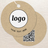 Eenvoudige Logo Tekst en QR Code Zakelijke Prijs L Bedankjes Labels