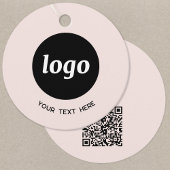 Eenvoudige Logo Tekst en QR Code Zakelijke Prijs L Bedankjes Labels