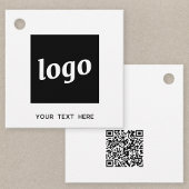 Eenvoudige Logo Tekst en QR Code Zakelijke Prijs L Bedankjes Labels