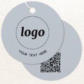 Eenvoudige Logo Tekst en QR Code Zakelijke Prijs L Bedankjes Labels
