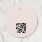 Eenvoudige Logo Tekst en QR Code Zakelijke Prijs L Bedankjes Labels (Achterkant)