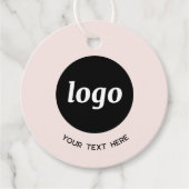 Eenvoudige Logo Tekst en QR Code Zakelijke Prijs L Bedankjes Labels (Voorkant)
