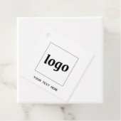Eenvoudige Logo Tekst en QR Code Zakelijke Prijs L Bedankjes Labels (In situ)
