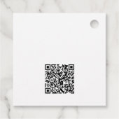 Eenvoudige Logo Tekst en QR Code Zakelijke Prijs L Bedankjes Labels (Achterkant)