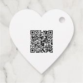 Eenvoudige Logo Tekst en QR Code Zakelijke Prijska Bedankjes Labels (Achterkant)