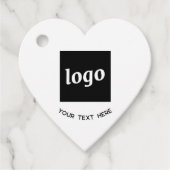 Eenvoudige Logo Tekst en QR Code Zakelijke Prijska Bedankjes Labels (Voorkant)
