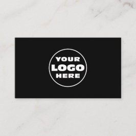 Eenvoudige Logo Tekst en QR code Zwart Visitekaartje