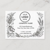 Eenvoudige Logo & Tekst Loyalty Stempelkaart (Achterkant)