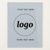 Eenvoudige Logo Tekst Poederblauw Planner (Voorkant)