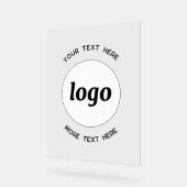 Eenvoudige Logo Tekst Promotiezaken Acryl Bord (Hoek)