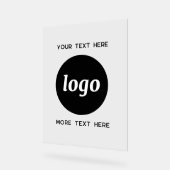 Eenvoudige Logo Tekst Promotiezaken Acryl Bord (Hoek)