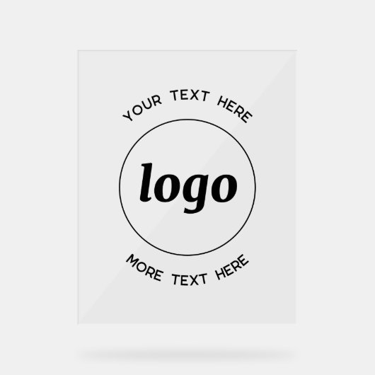 Eenvoudige Logo Tekst Promotiezaken Acryl Bord (Voorkant)