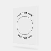 Eenvoudige Logo Tekst Promotiezaken Acryl Bord (Hoek)