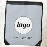 Eenvoudige Logo Tekst Promotionele Zakelijk Poeder Trekkoord Rugzakje<br><div class="desc">Voeg je eigen logo en tekstkeuze toe aan dit ontwerp. Verwijder de tekst als u wilt. Minimalistisch en professioneel. Geweldig voor een promotieproduct voor uw klanten en klanten. Voor andere versies,  zie het collectie.</div>