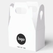 Eenvoudige logo-tekst promotionele zakelijke verpa bedankdoosjes (Geopend)