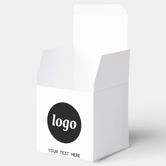 Eenvoudige Logo Tekst Promotionele Zakelijke Verpa Bedankdoosjes (Geopend)