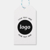 Eenvoudige Logo Tekst QR Code Business Prijs of Cadeaulabel (Voorkant)