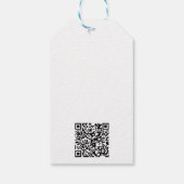 Eenvoudige Logo Tekst QR Code Business Prijs of Cadeaulabel (Achterkant)
