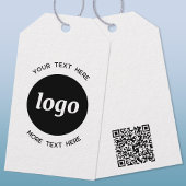 Eenvoudige Logo Tekst QR Code Business Prijs of Cadeaulabel