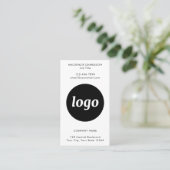Eenvoudige Logo Tekst QR Code Verticale Indeling Visitekaartje (Staand voorkant)
