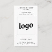 Eenvoudige Logo Tekst QR Code Verticale Indeling Visitekaartje (Voorkant)