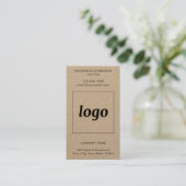 Eenvoudige Logo Tekst QR Code Verticale Indeling Visitekaartje (Staand voorkant)