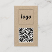 Eenvoudige Logo Tekst QR Code Verticale Indeling Visitekaartje (Achterkant)