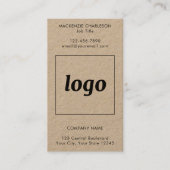Eenvoudige Logo Tekst QR Code Verticale Indeling Visitekaartje (Voorkant)