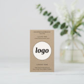 Eenvoudige Logo Tekst QR Code Verticale Indeling Visitekaartje (Staand voorkant)