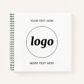 Eenvoudige Logo tekst QR-code Zakelijke promotie Notitieboek (Voorkant)