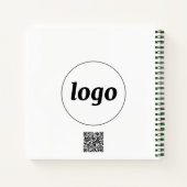 Eenvoudige Logo tekst QR-code Zakelijke promotie Notitieboek (Achterkant)