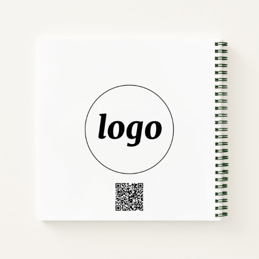 Eenvoudige Logo tekst QR-code Zakelijke promotie Notitieboek (Achterkant)