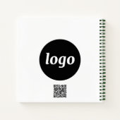 Eenvoudige Logo tekst QR-code Zakelijke promotie Notitieboek (Achterkant)