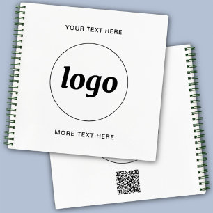 Eenvoudige Logo Tekst QR Code Zakelijke Promotie Notitieboek