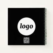 Eenvoudige Logo tekst QR-code Zakelijke promotie Notitieboek (Achterkant)