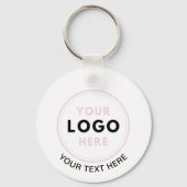 Eenvoudige Logo tekst QR Sleutelhanger (Voorkant)