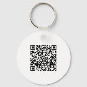 Eenvoudige Logo tekst QR Sleutelhanger (Achterkant)