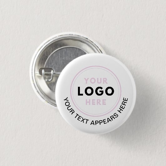 Eenvoudige Logo-tekst Ronde Button 3,2 Cm (Voorkant /achterkant)
