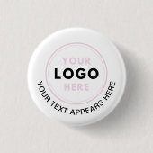 Eenvoudige Logo-tekst Ronde Button 3,2 Cm (Voorkant)