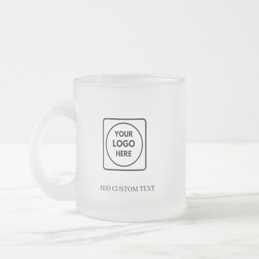 Eenvoudige Logo Tekst Zakelijk Matglazen Mok (Links)