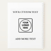 Eenvoudige Logo Tekst Zakelijk Merk notebook Planner (Achterkant)