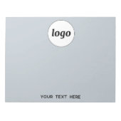 Eenvoudige Logo Tekst Zakelijk Promotie Blauw Notitieblok (Voorkant)